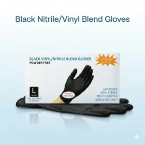 Black Nitrille / Vinyl Blend Gloves